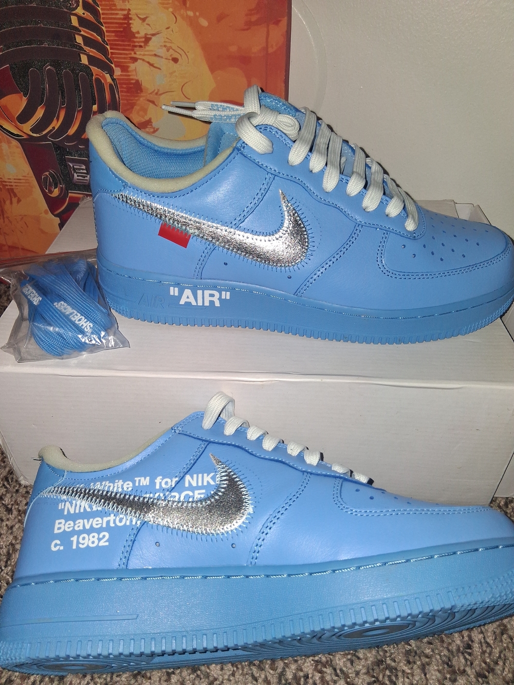 Nike Men’s Sneakers - Light Blue with Silver Swoosh